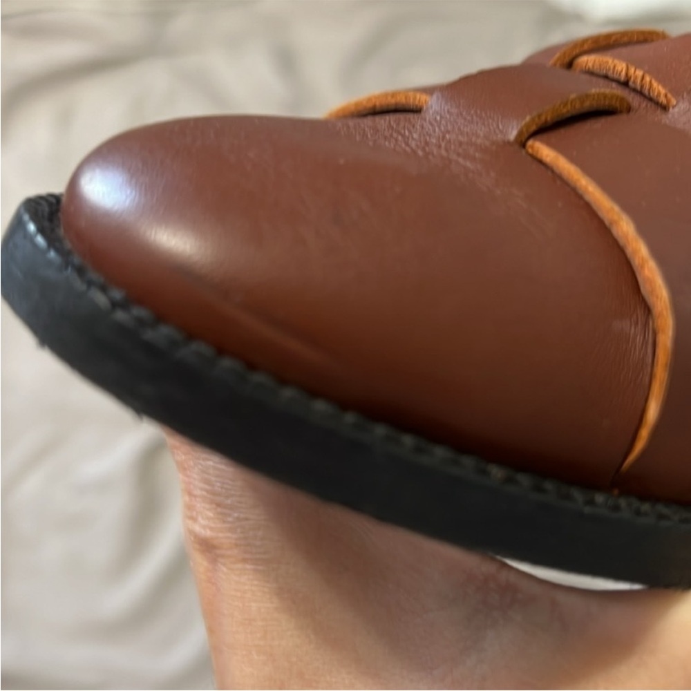 M.Moustache Ines Sandals in Brown Leather - Picture 7 of 10